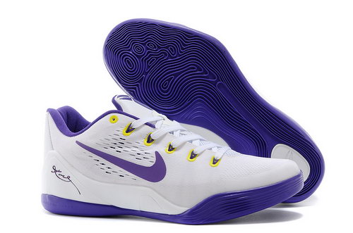 Mens Nike Kobe 9 Ix White Purple Yellow Usa